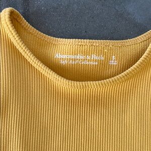 Abercrombie & Fitch Yellow Ribbed Top